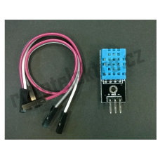 Senzor teploty a vlhkosti DHT11 na DPS, s propojovacími drátky